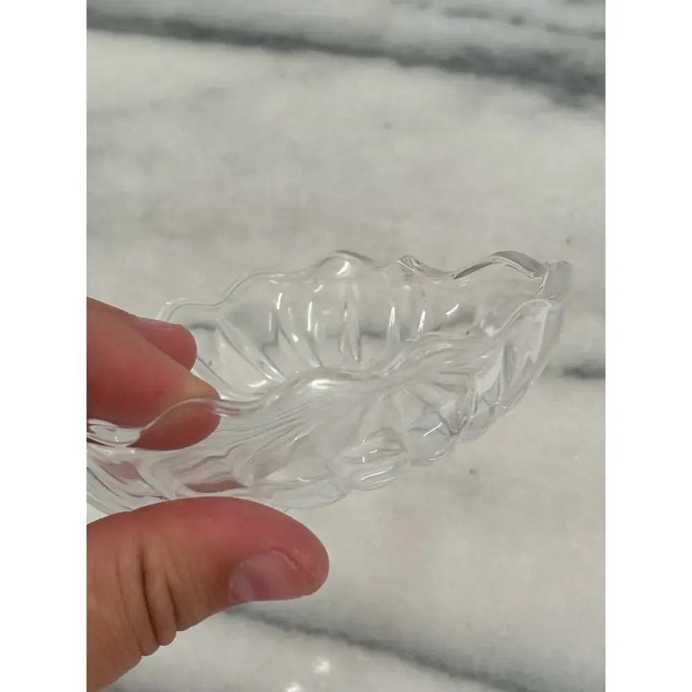 Vintage Crystal glass trinket dish